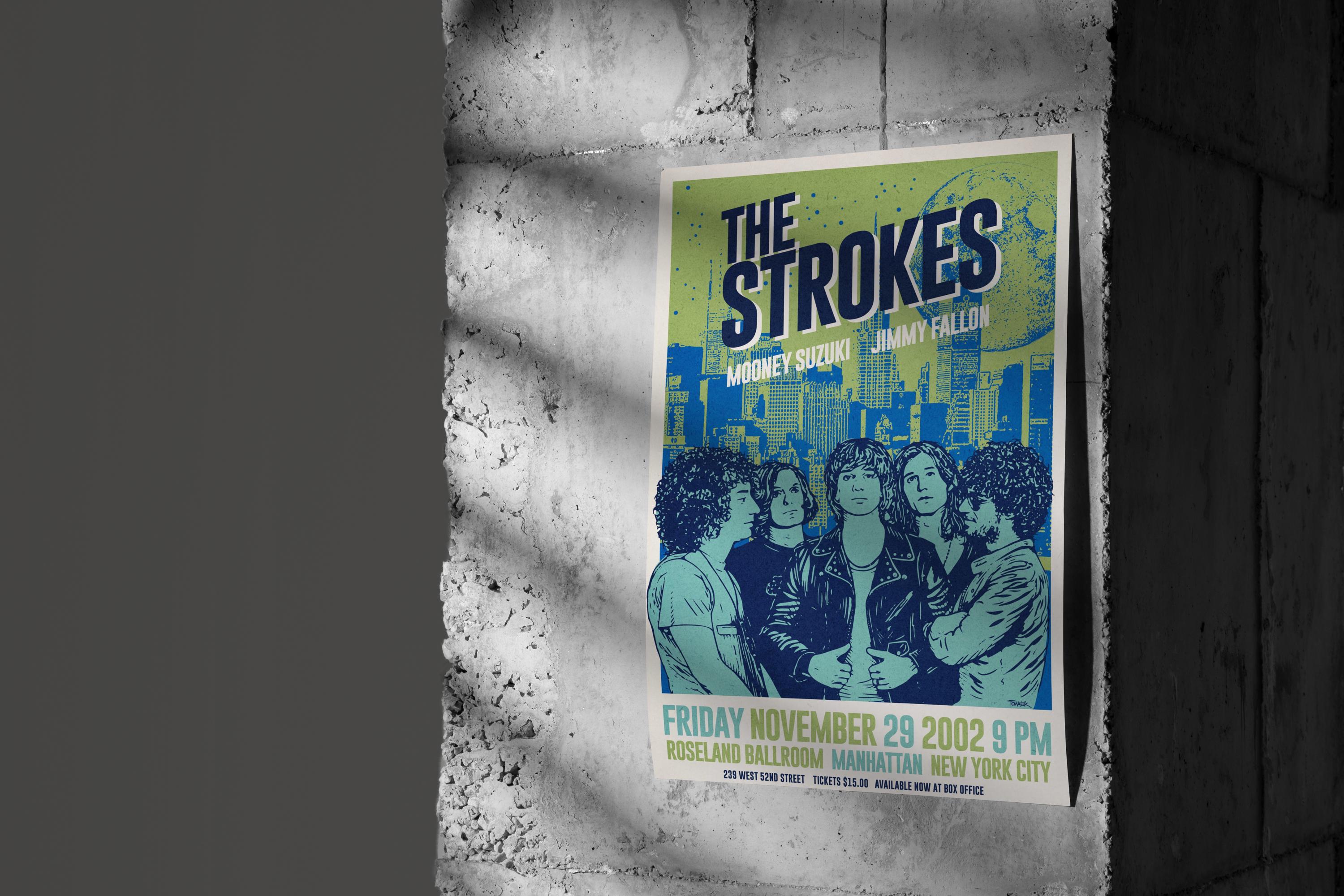 The Strokes Concert Poster, the Strokes Print, Music Room Decor