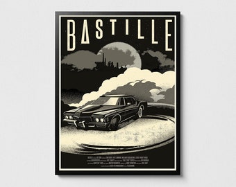 Bastille poster - All This Bad Blood tour art, Music poster, Indie lover room art