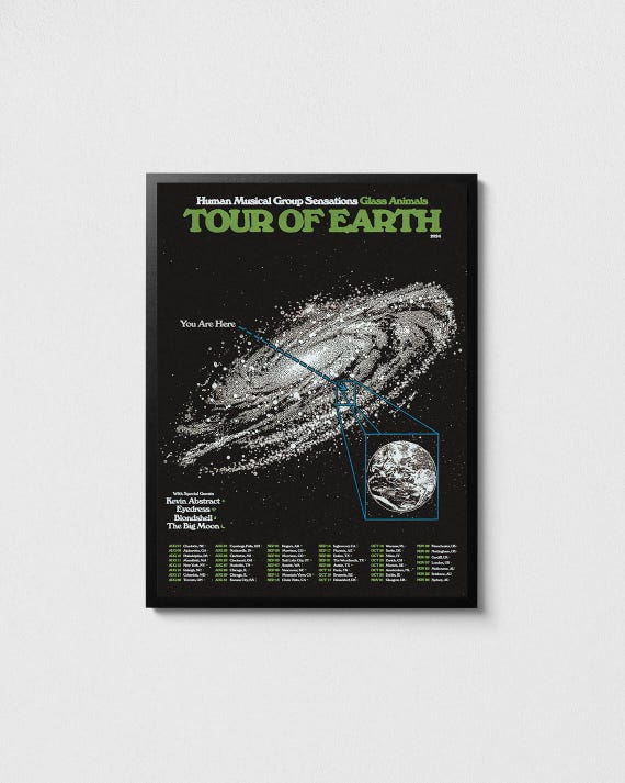 Glass Animals Tour of Earth Poster: Indie Music Wall Art - Etsy