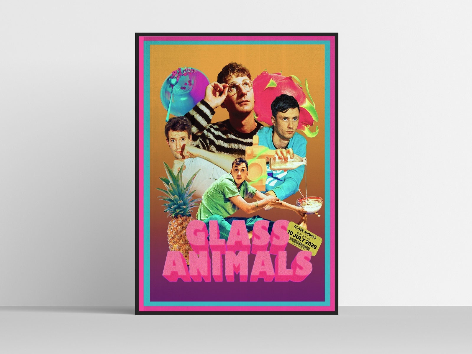 Glass Animals Poster - Etsy Glass Animals Poster - Etsy