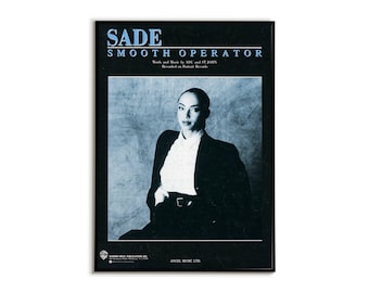 Sade "Smooth Operator" Poster: Retro Music Art Print