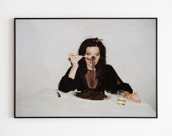 Björk Spaghetti Poster: Surreal Music Wall Art