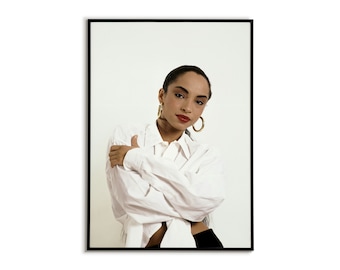 Sade Adu Portrait Poster: Iconic Music Legend, Satin Print
