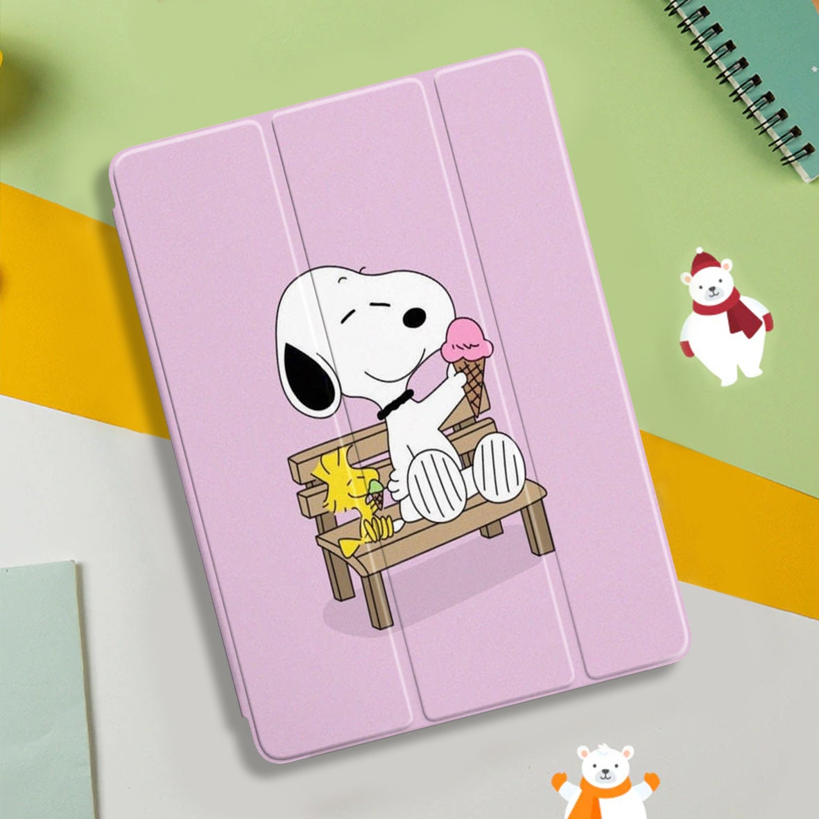 Snoopy iPad Case Charlie Brown iPad Case For iPad 7th 8th Etsy