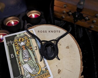 Tarot inspirierte Halskette 'Die Hohepriesterin'