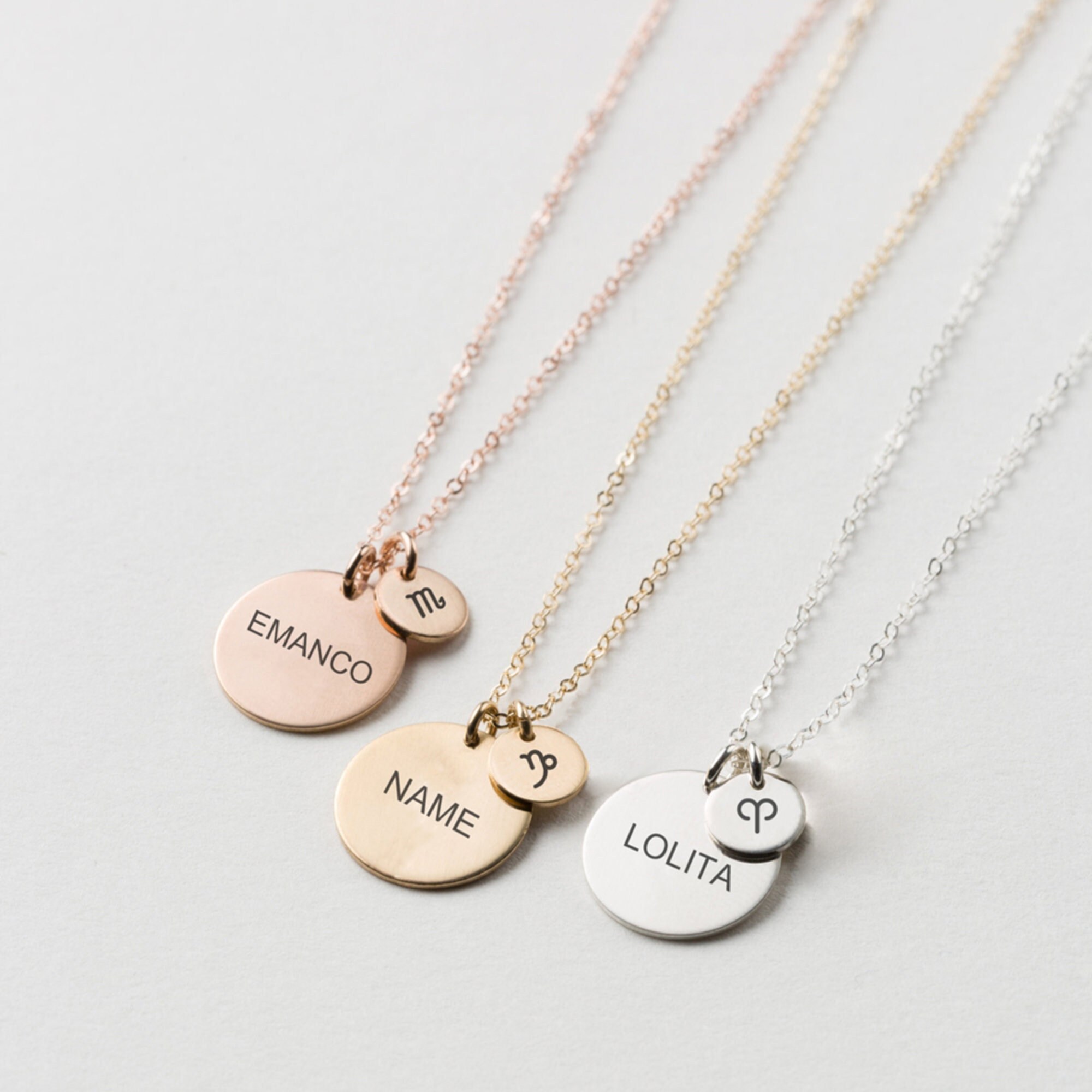 Name coin deals necklace