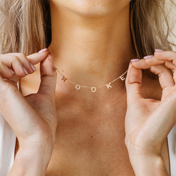 Etsy custom necklace name best sale