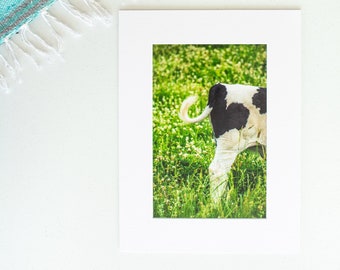BF Matted Paper Print -- Baby Love Calf Tail Heart -- Ready to Frame 12x16 Lustre