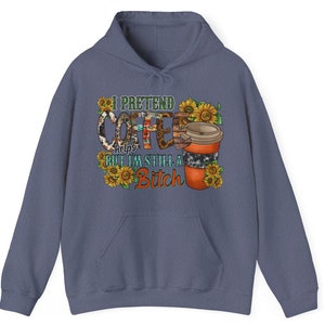 I Pretend Coffee Helps But I&#39;m Still A Bitch Unisex Heavy Blend™ Hooded Sweatshirt