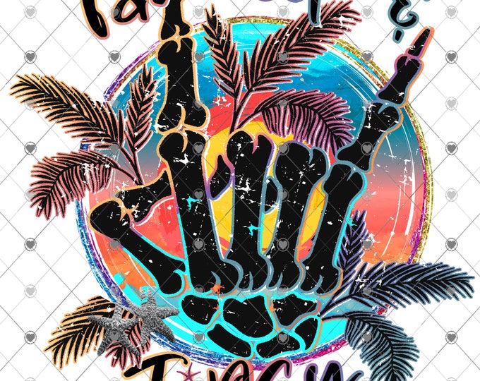 Tanned and Tipsy, sunset and palm trees design, funny shirt design, digital download, Png file