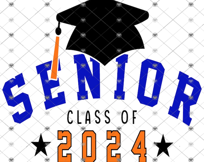 Graduation 2024, 5 different color variants,  png design, shirt design, digital download, Png file