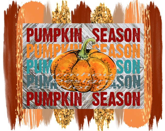 Pumpkin Season, colorful Fall Pumpkin designs, Fall print, digital download, png file, fall design, shirt design