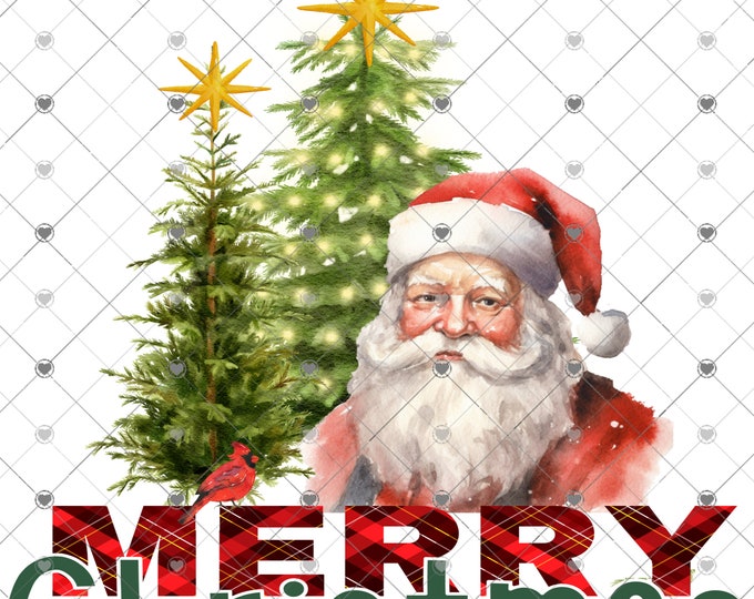 Merry Christmas Vintage Santa Claus, Download, Shirt Design, Png, digital download, png, sign png