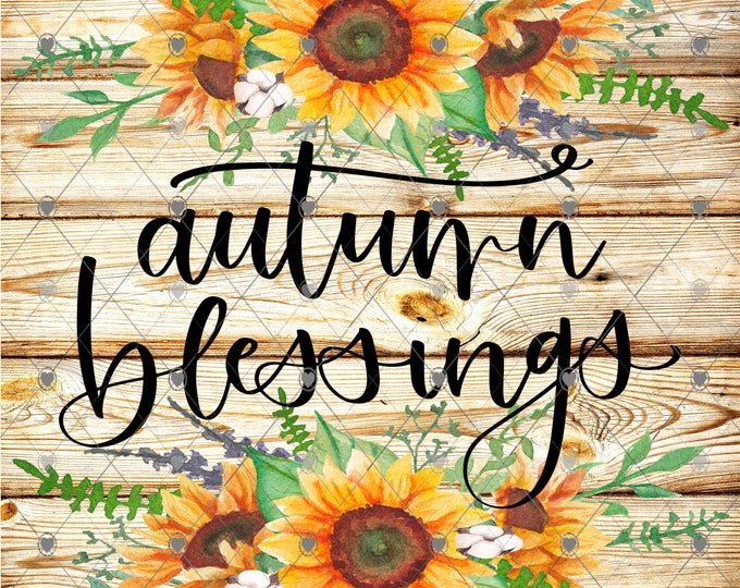 Fall Sunflower, Autumn Blessings, plaid Flag, Garden Flag, fall design, digital download, png file, fall design, fall png