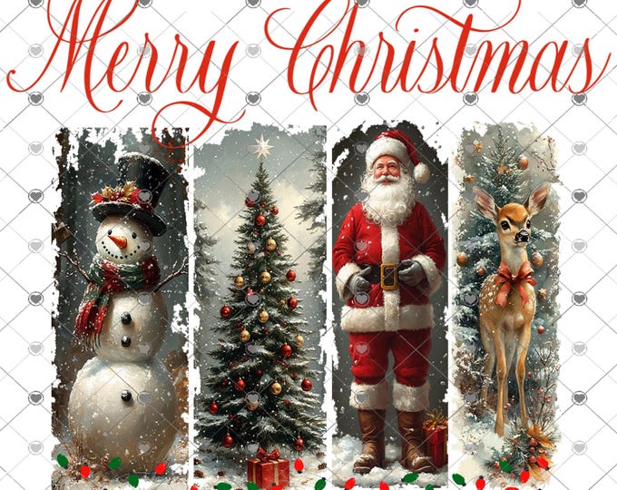 Vintage Christmas Brushstrokes, Christmas design, Digital Download, Shirt Design, digital download, png file