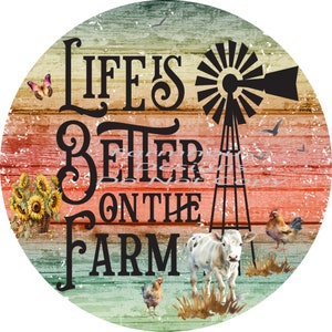 Life is better on the farm, windmill country Door sign Png, digital  download, welcome sign, shirt design