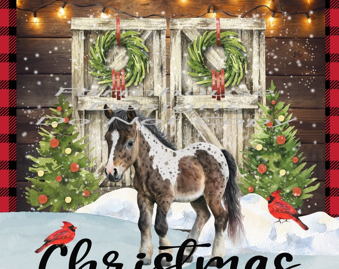 Christmas On The Farm, Family, Faith, Farm, Horse and barndoors, Png download, shirt or sign png, digital download