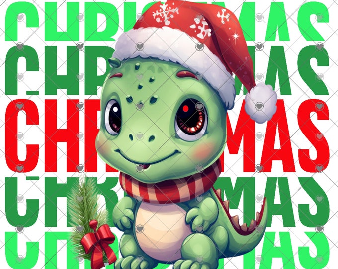 Christmas Baby T-Rex Christmas Download, kids shirt,  Shirt Design, Png, digital download, png file
