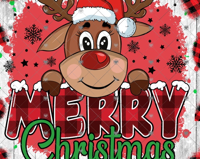 Merry Christmas cute Reindeer Christmas Design, Funny Christmas, Digital Download, Shirt Design, Png, digital download, png file