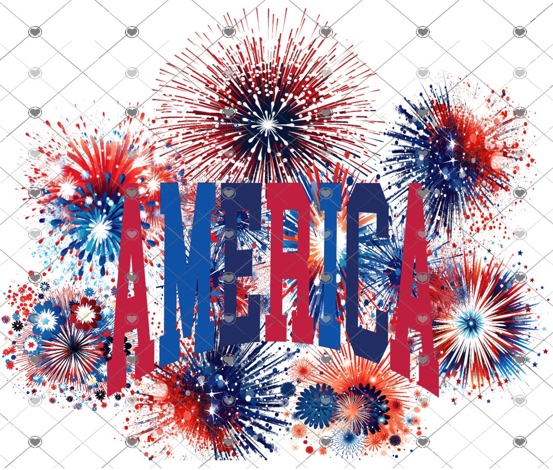 America, Fourth of July, Fireworks Design Download, Png, Digital ...