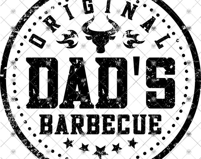 Dad's Original BBQ, Father's Day, 2 versions, png design, shirt design, digital download, Png file