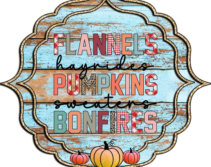 Flannel, Pumpkins, Bonfires, Fall Shirt Design, Digital Download, png file