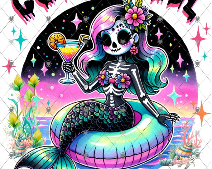 Goth Goul Summer, Skeleton, summer design, funny shirt design, digital download, Png file