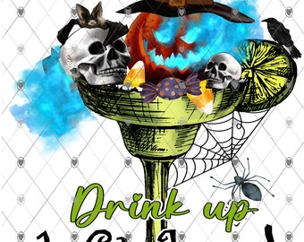Drink Up Witches, Cocktail, Margarita, Halloween spettrale, download digitale, file png, design autunnale, design della camicia, segno di benvenuto, png