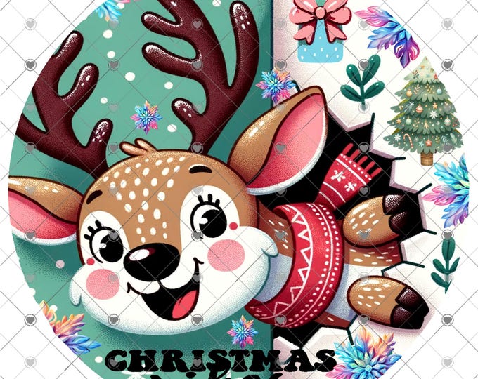 Christmas Vibes, Cute Reindeer, Christmas Download, Shirt Design, Png, digital download, png, sign png