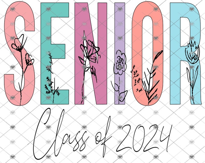 Senior 2024 Women's Graduation shirt design, png design, shirt design, sublimation png