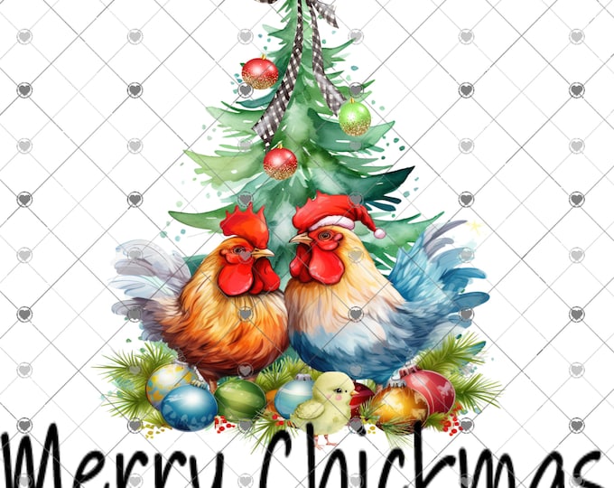 Merry Chickmas, Chickens Christmas Digital Download, Shirt Design, Door sign Png, digital download, png file