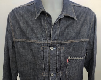 Rare vintage Levi's 70501. (type 1), veste camionneur plissée sur le devant. Sz.L. Excellent..#vêtements de travail