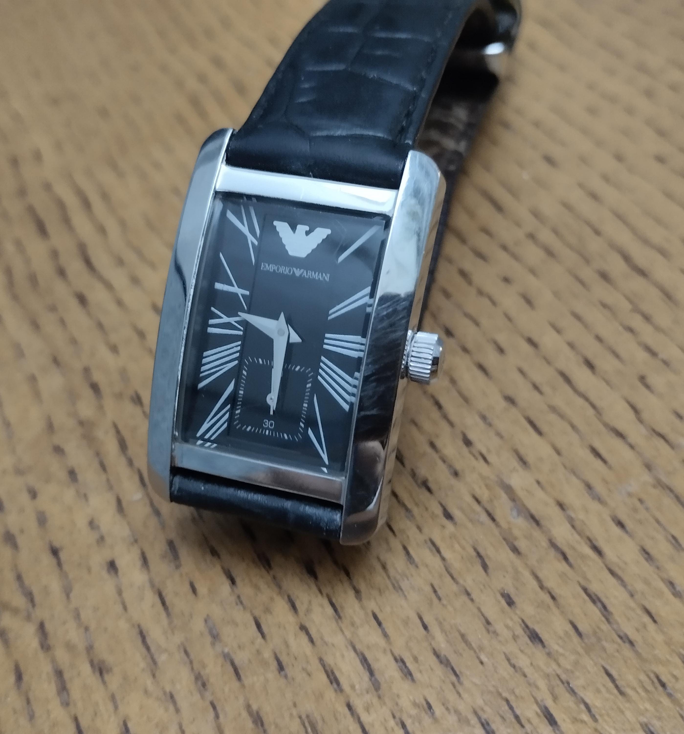 トップス vintage made in ITALY EMPORIO ARMANI en Mid Size Vintage Emporio Armani Tank Style Watch . - Etsy UK