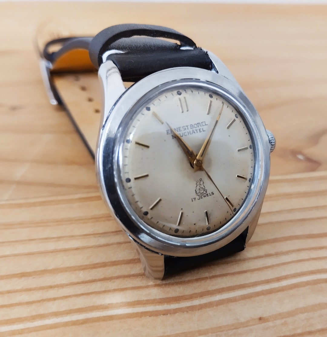 Superb Vintage ERNEST Borel,neuchatel.cal 67 Watch .1950s  display picture 1