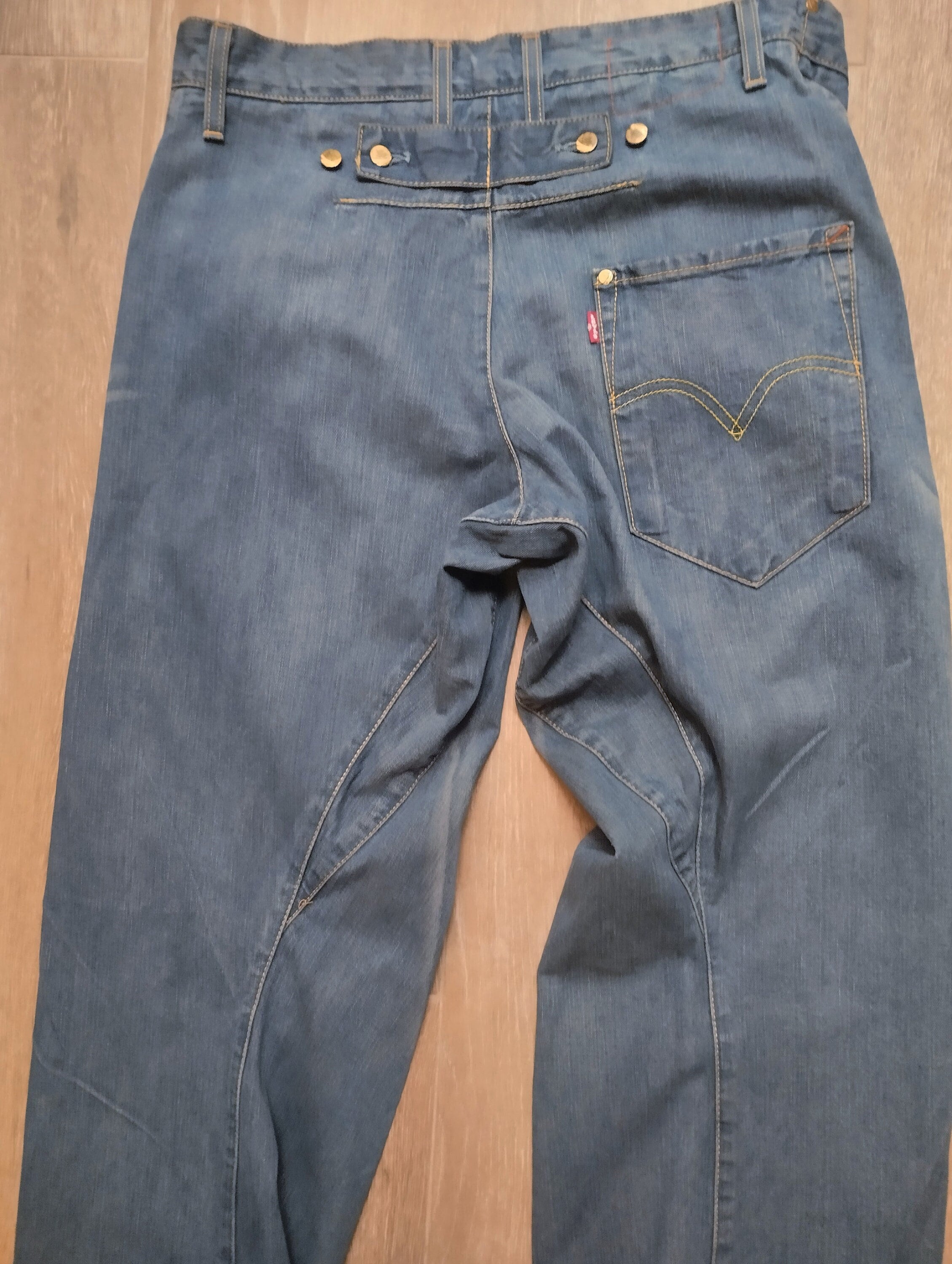 Original Vintage Levi's Cinch Back Engineered Jeans.. 30x32
