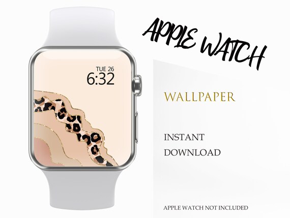 Apple Watch Wallpaper Beige Leopard Neutral Boho Aesthetic | Etsy