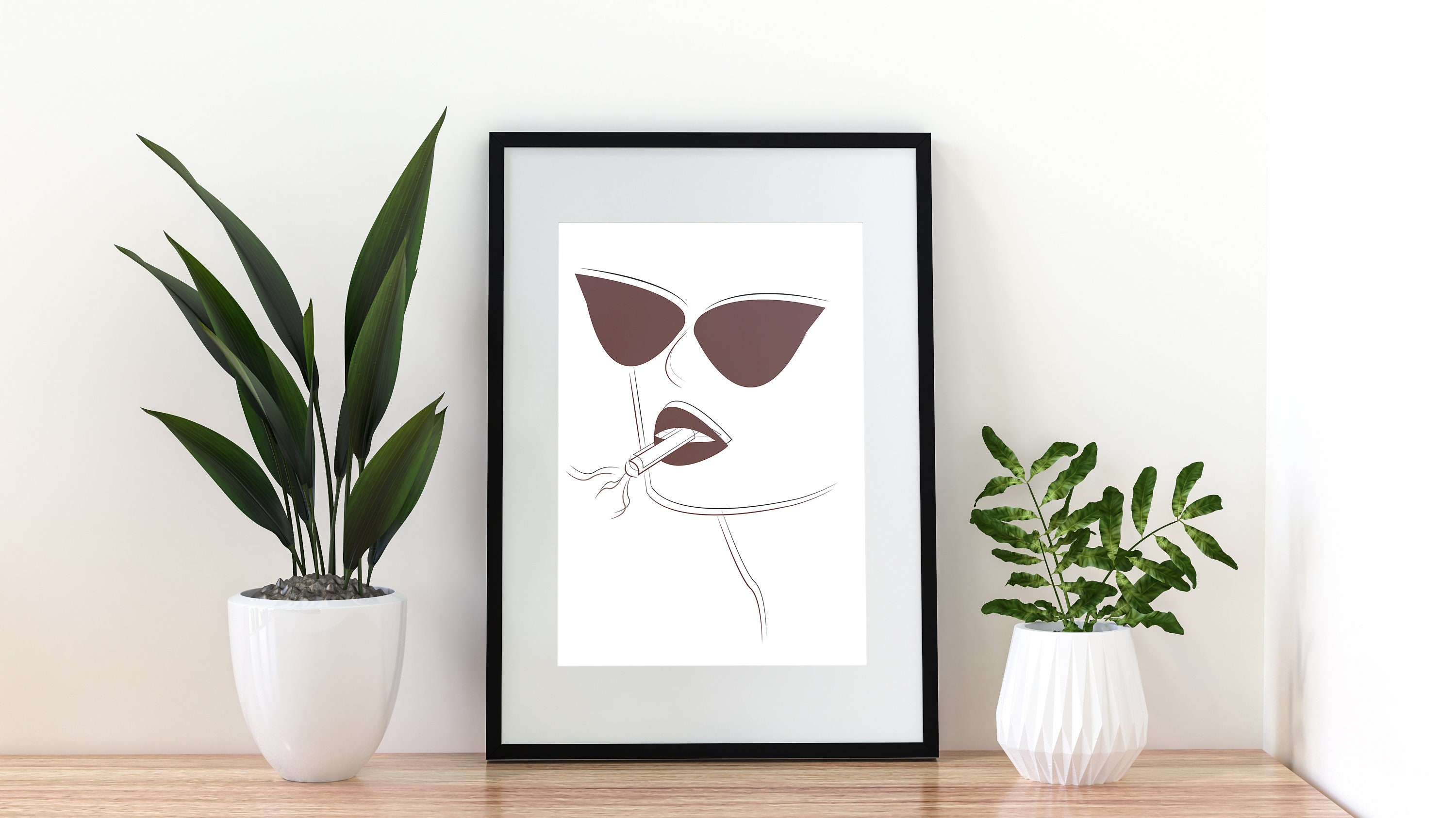 Line Art Woman Picture Abstract Print House Minimalist - Etsy