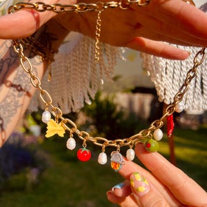 European Inspired Charm Necklace | Charm Jewelry | Food Charm | Olive Charm | Italian | Sardine | Unique Gift Idea | Tomato | Amalfi Coast |
