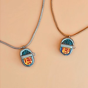 Sardine Necklace | Fisherman Aesthetic | Fish Necklace | Stainless Steel Silver Gold Plated | Unique Gift | Tinned Fish | Food Charms