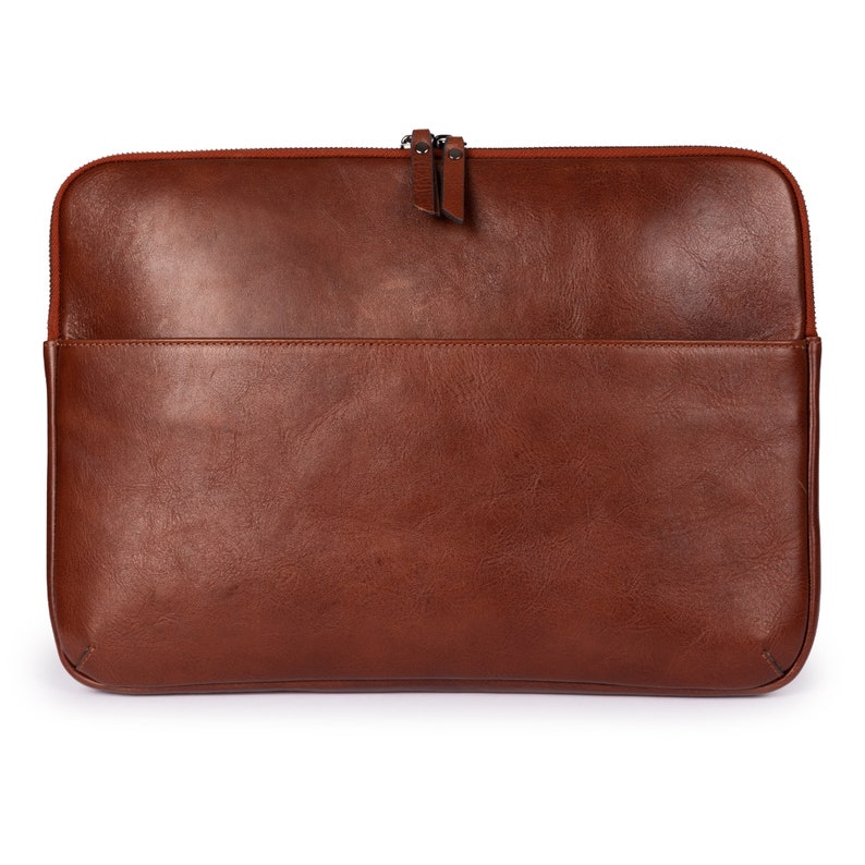Tobacco Leather Clucth for Men Laptop Bag Macbook Pro Etsy