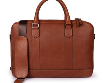 Leather Briefcase, Top Handle Bag, Leather Satchel, Messenger Bag, Shoulder Bag, Laptop Bag 16 MacBook Leather Bag, Men Gift Black Friday