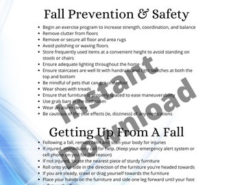 Acute Care Rehab, Fall Prevention & Safety Tips, Occupational Therapy, Physical Therapy, OT, PT, Study Guide, Cheat Sheet