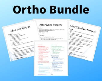 Akutpflege Reha, Ortho Bundle, Vorsichtsmaßnahmen, Ergotherapie, OT, Physiotherapie, Studienführer, Spickzettel