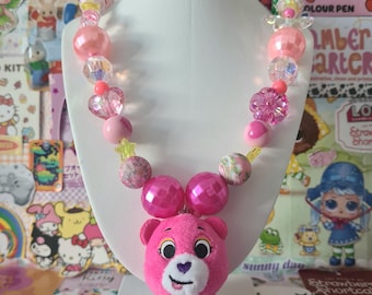 Care Bears Be Me Bear Beaded Necklace!