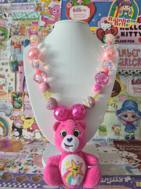 Care Bears Be Me Bear Beaded Necklace!