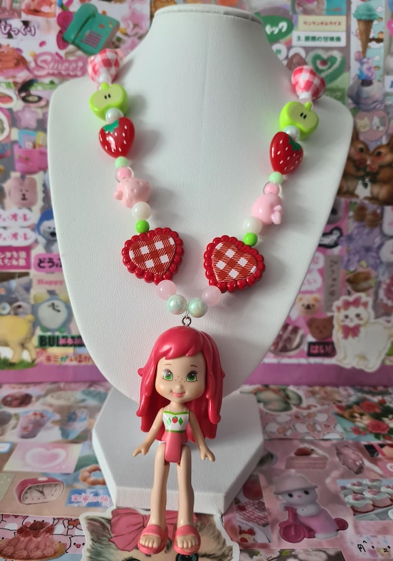 Strawberry Shortcake Doll Beaded Necklace!