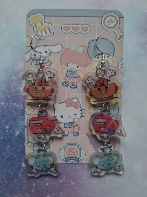 BT21 Chain Earrings!