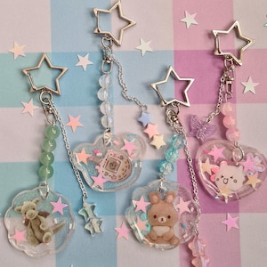 Kawaii pärlbesatta nyckelrings-/väskeberlocker!