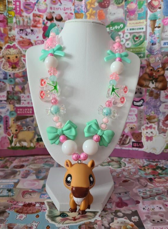 LPS Capybara Beaded Necklace - Candy!