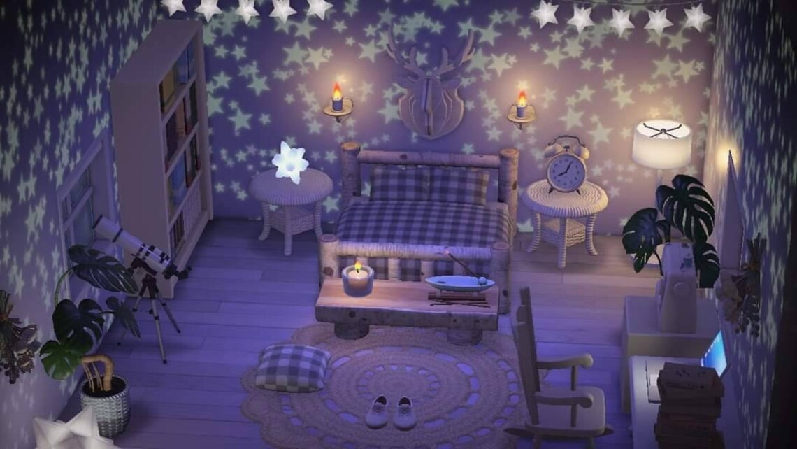 Acnh Starry Bedroom Furniture Set Animal Crossing New Etsy